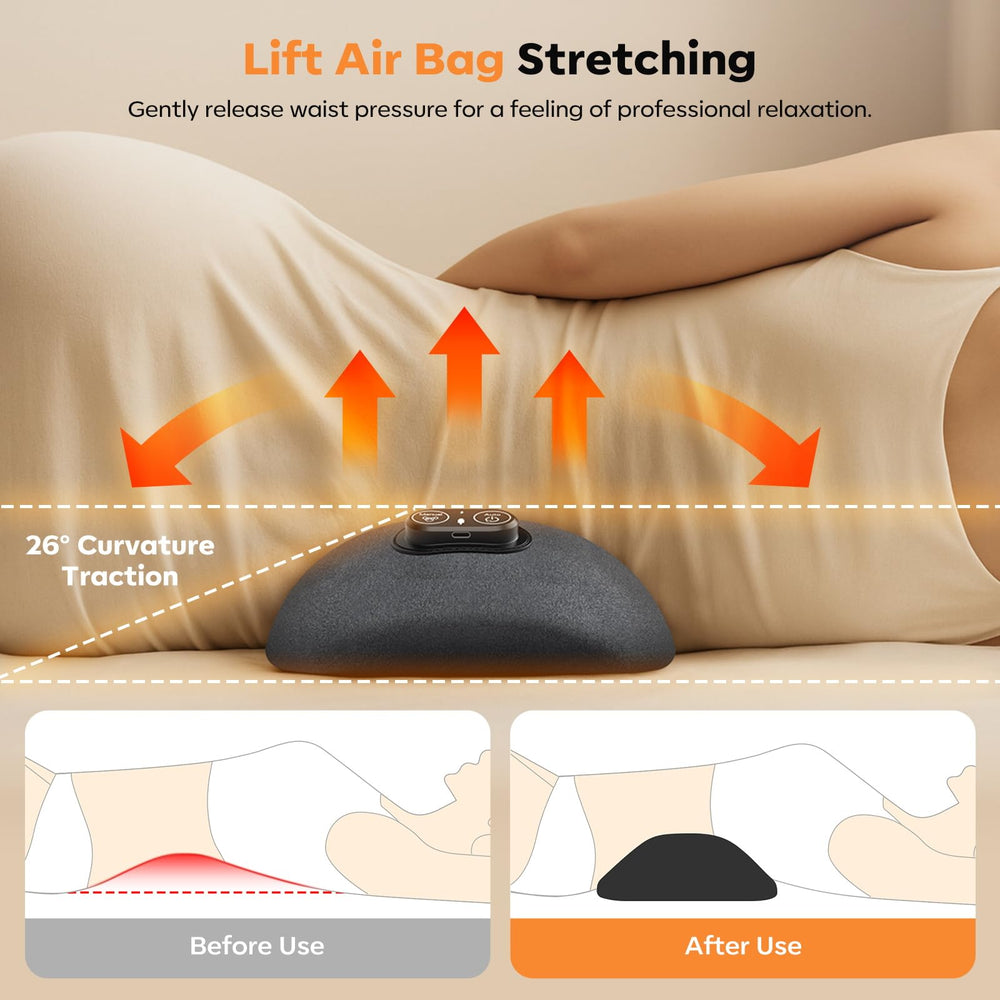 HuixinLine heat vibration and traction modes provide soothing relief for tense lumbar muscles