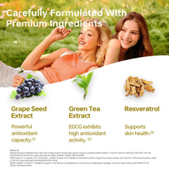 HUJ Cell Antiox+ capsules in hand illustrating an easy daily regimen
