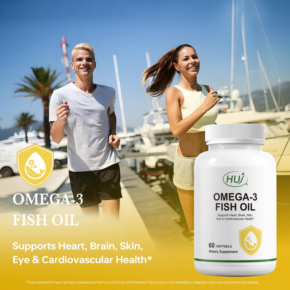 HUJ Omega-3 from Norway, pure deep-sea fish sourcing for quality.