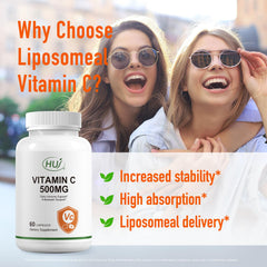 HUJ liposomal bottle close-up showing advanced absorption system.
