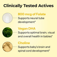 HUM Complete Prenatal folate 800 mcg focus for early pregnancy nutrition