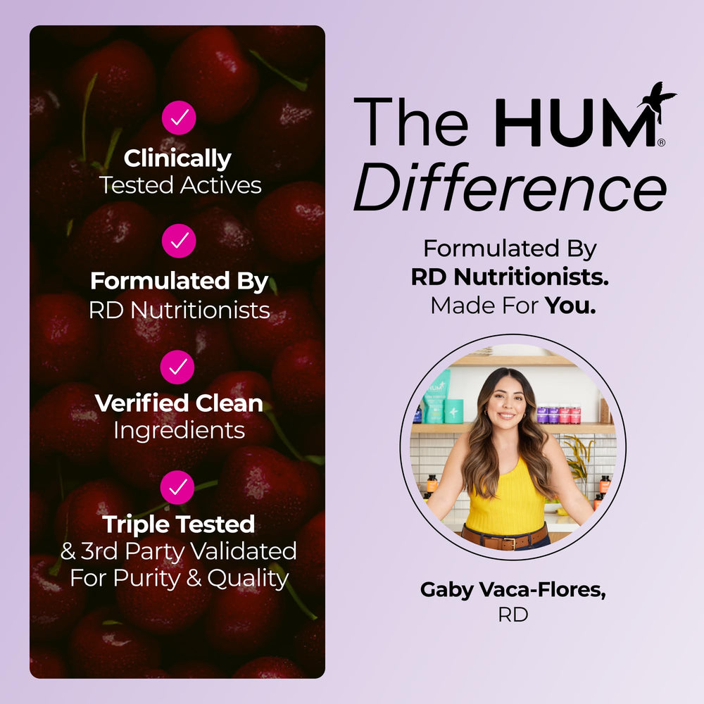 Dissolved HUM Dream Team in glass ready to sip before bed