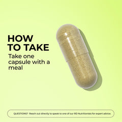 HUM Flatter Me digestive enzyme blend detail on the bottle label