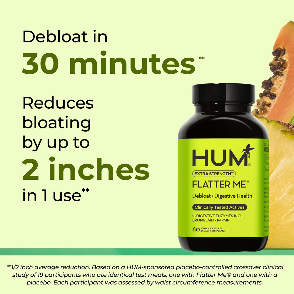 HUM Flatter Me ginger-peppermint essence visual indicating flavor and aroma
