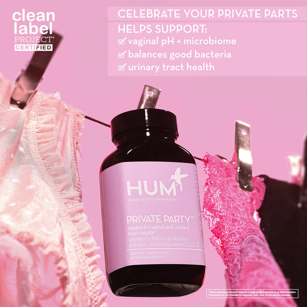 HUM Private Party cranberry PACs for urinary tract support