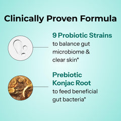 Vegan Formulation label of HUM Skin Squad Probiotics