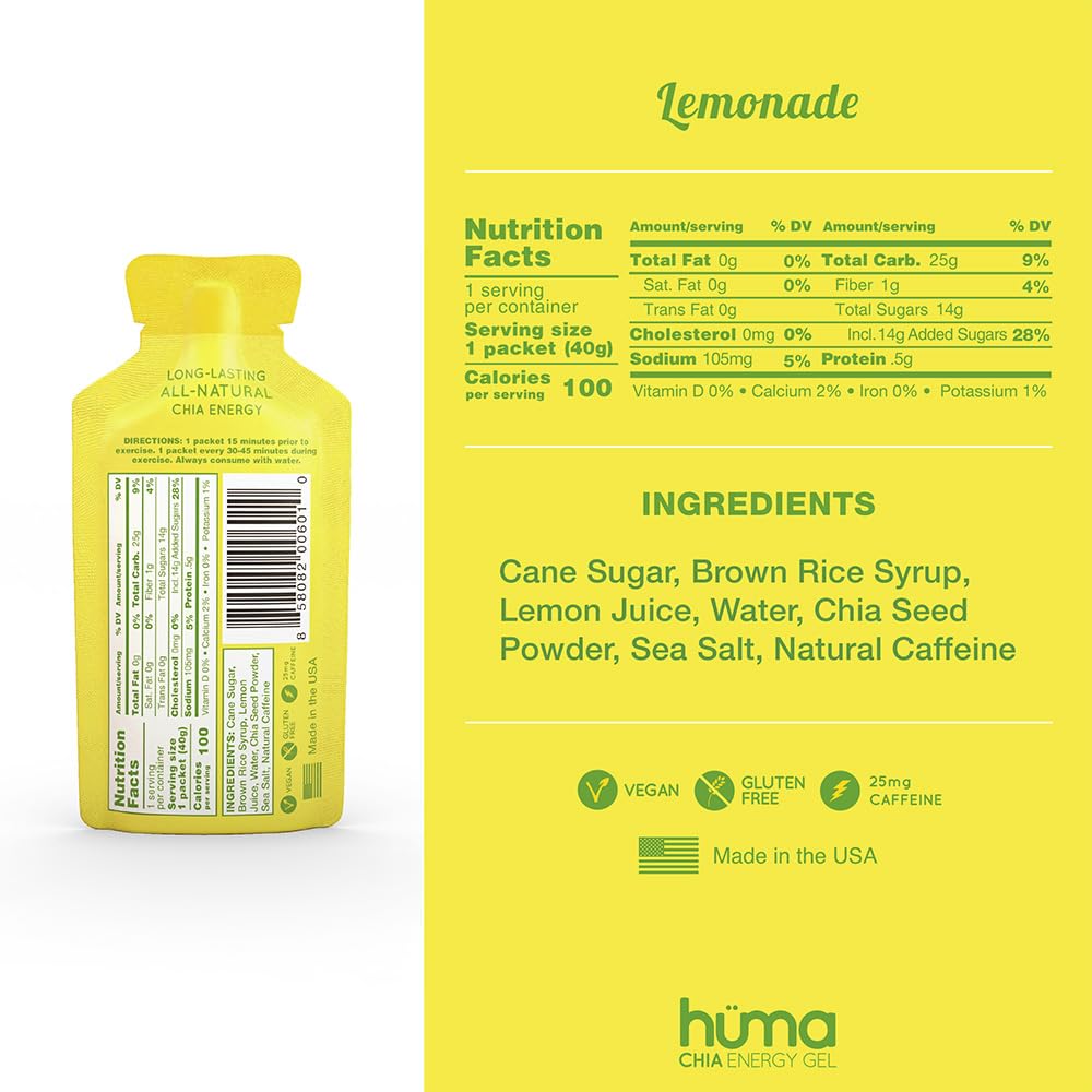 HÜMA CHIA ENERGY GEL strawberries sachet ready for quick fueling