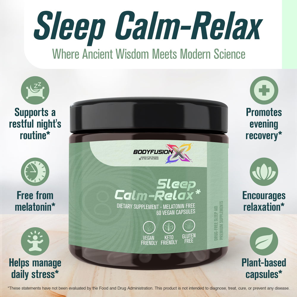 L-Theanine and lemon balm in BodyFusionX support peaceful wind-downs