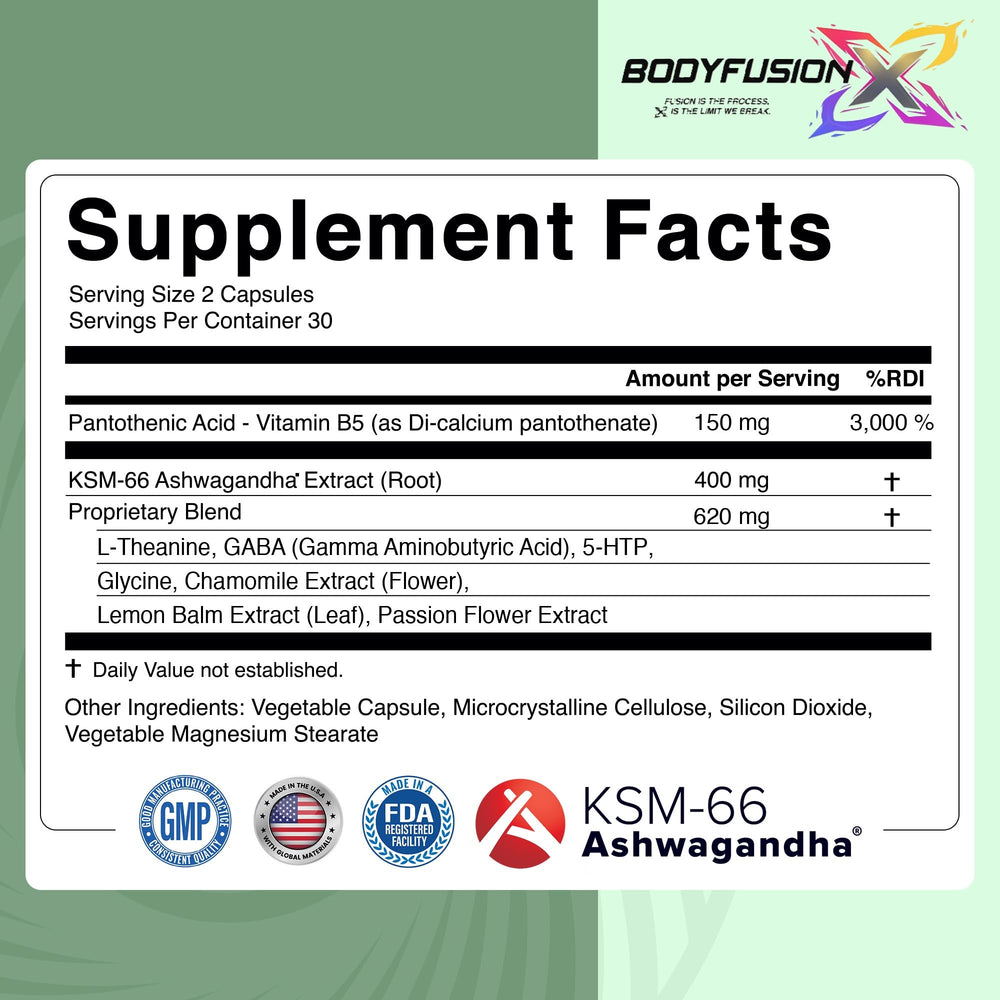 Vegan, non-GMO BodyFusionX capsules offer a clean sleep support option