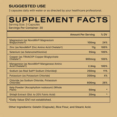 Human Nature Fine Tune ingredients shot shows Himalayan minerals and shilajit for wellness.