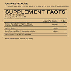 HUMAN NATURE Vital Woman bison spleen capsules deliver iron from food-based sources for vitality.
