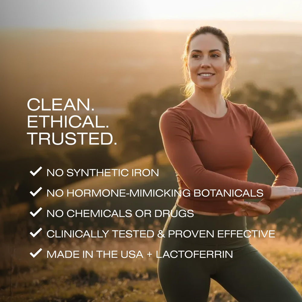 HUMAN NATURE Vital Woman daily multivitamin for women with iron from grass-fed organs.