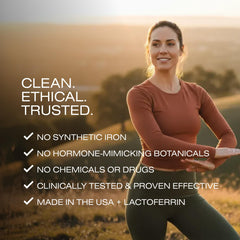 HUMAN NATURE Vital Woman daily multivitamin for women with iron from grass-fed organs.