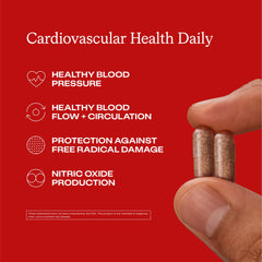 Humann Cardiovascular Health Daily capsules close-up highlighting the small plant-based soft capsules