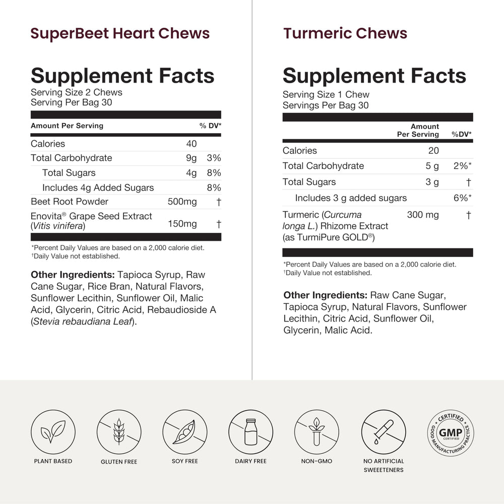 Humann Heart Chews on desk or bag for on-the-go routine