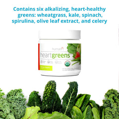 Humann HeartGreens powder dissolving quickly in water for smooth taste.