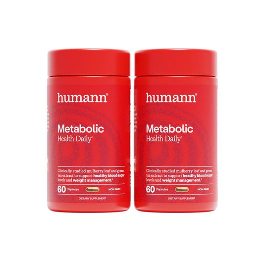 Humann Metabolic Health Daily bottle front view promotes healthy glucose balance.