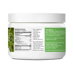 Humann SuperBeets Energy Plus scoop dispersion highlights convenient measurement and consistent dosing.