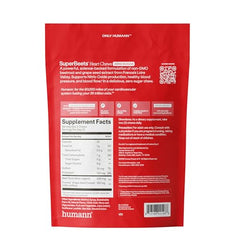 Humann SuperBeets Heart Chews 500mg beet root powder noted on ingredient list.