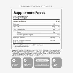 Humann SuperBeets Heart Chews on-the-go packet for busy days and quick energy.