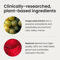 Nutrition facts area on Humann SuperBeets packaging
