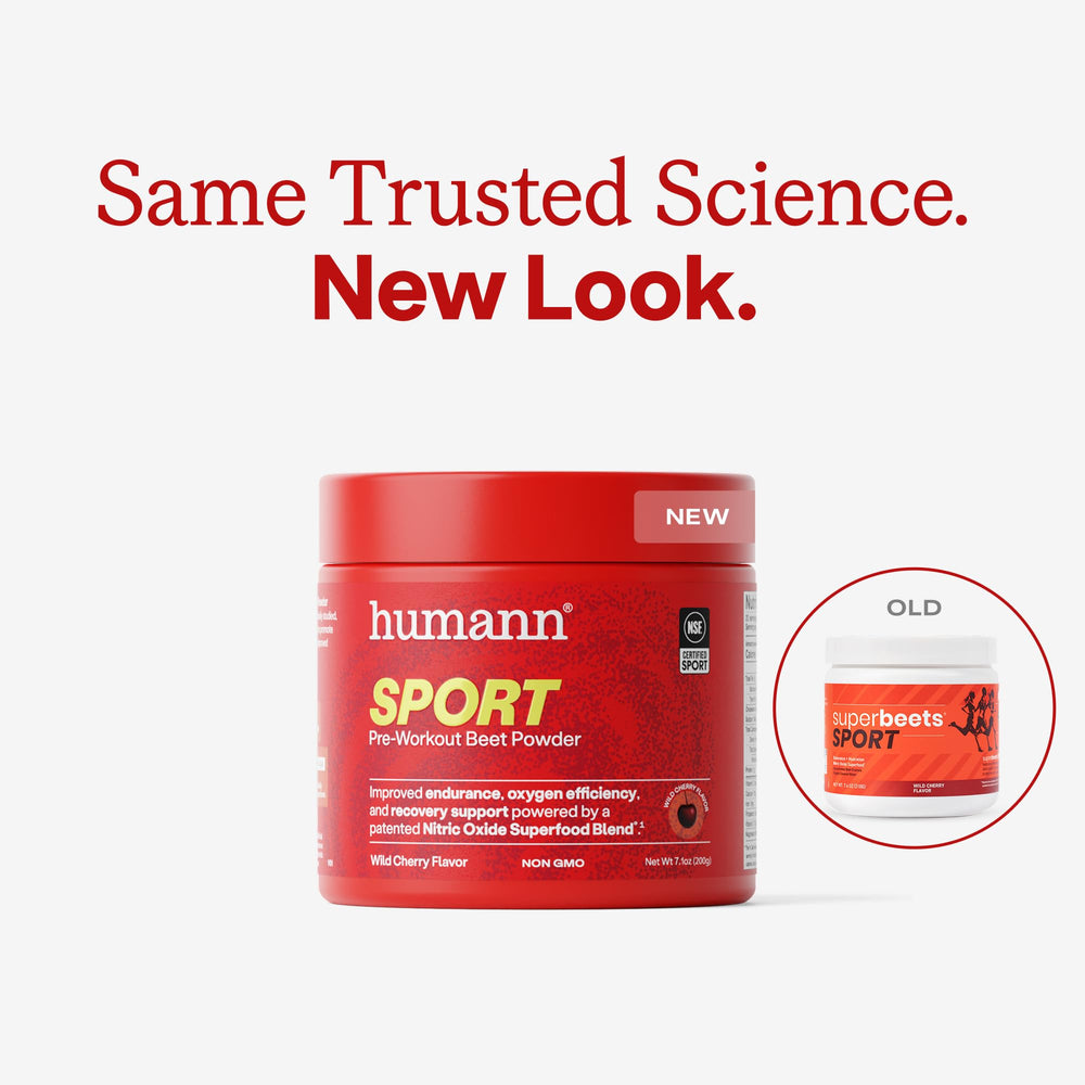 Humann SuperBeets Sport scoop beside powder for easy serving