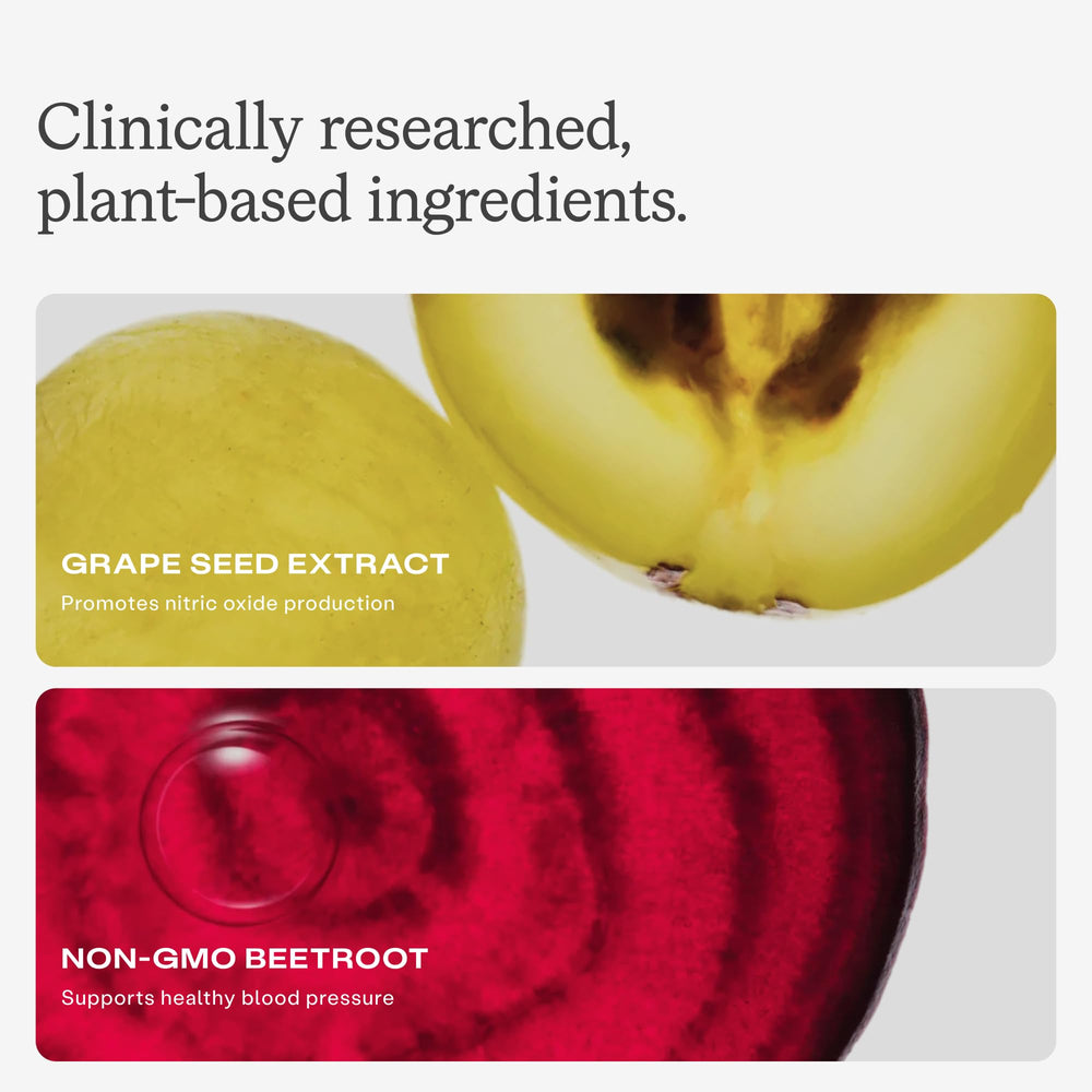 Humann SuperBeets three-capsules serving shown in morning routine setup