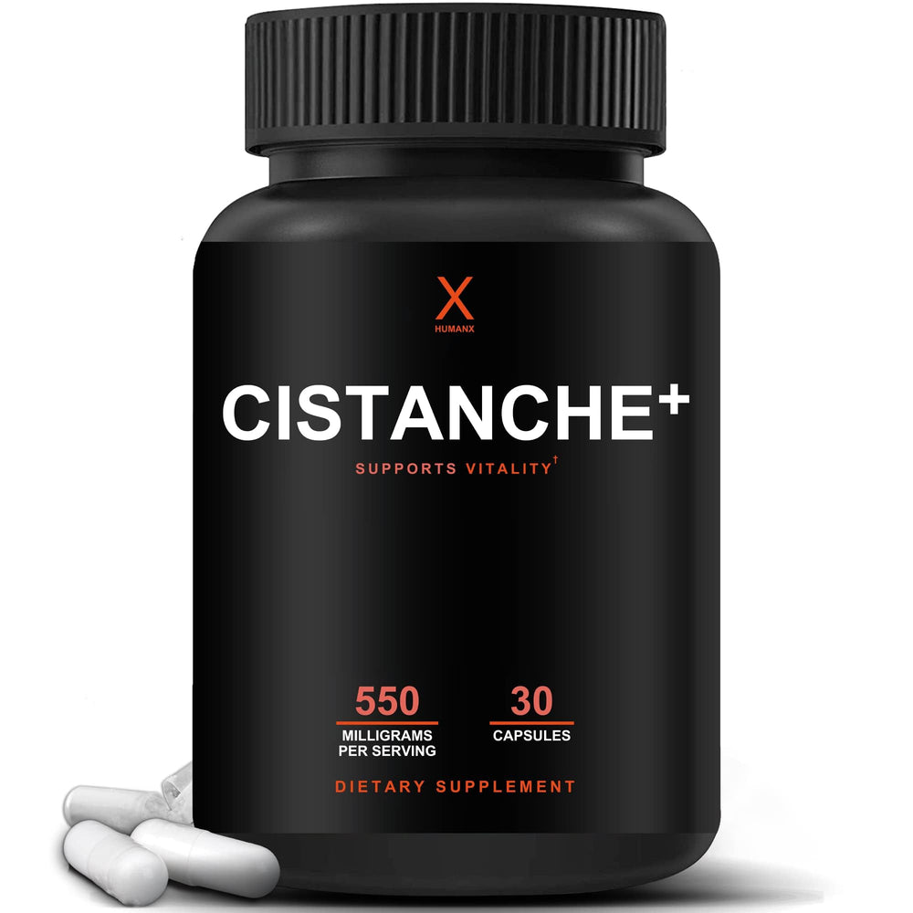 HUMANX Cistanche+ bottle close-up for daily vitality support