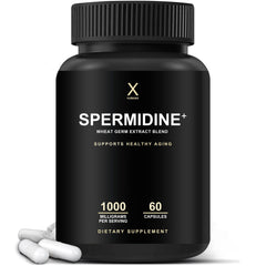 HUMANX Spermidine+ bottle front with autophagy-like support label.