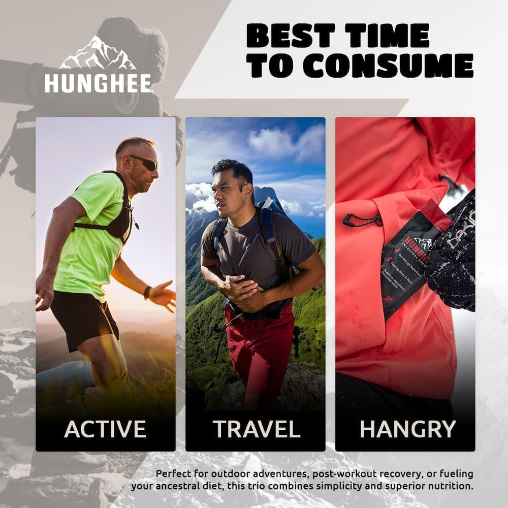 Serving Hunghee Vanilla Cinnamon Pack ready for runners and hikers