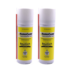 HurriCaine wild cherry spray bottle demonstrates convenient topical use for on the go relief