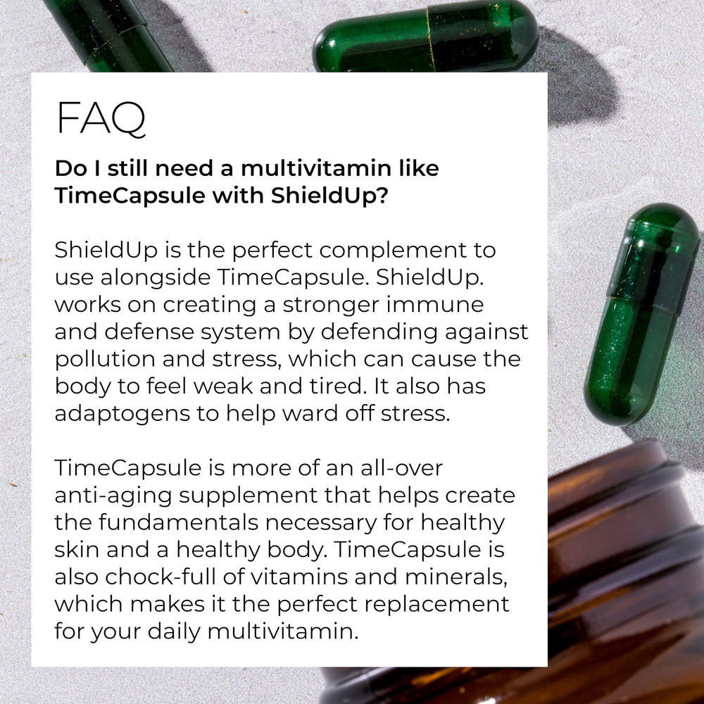 Hush & Hush ShieldUp organic matcha leaf extract closeup for sustained energy.