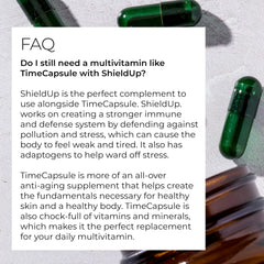 Hush & Hush ShieldUp organic matcha leaf extract closeup for sustained energy.