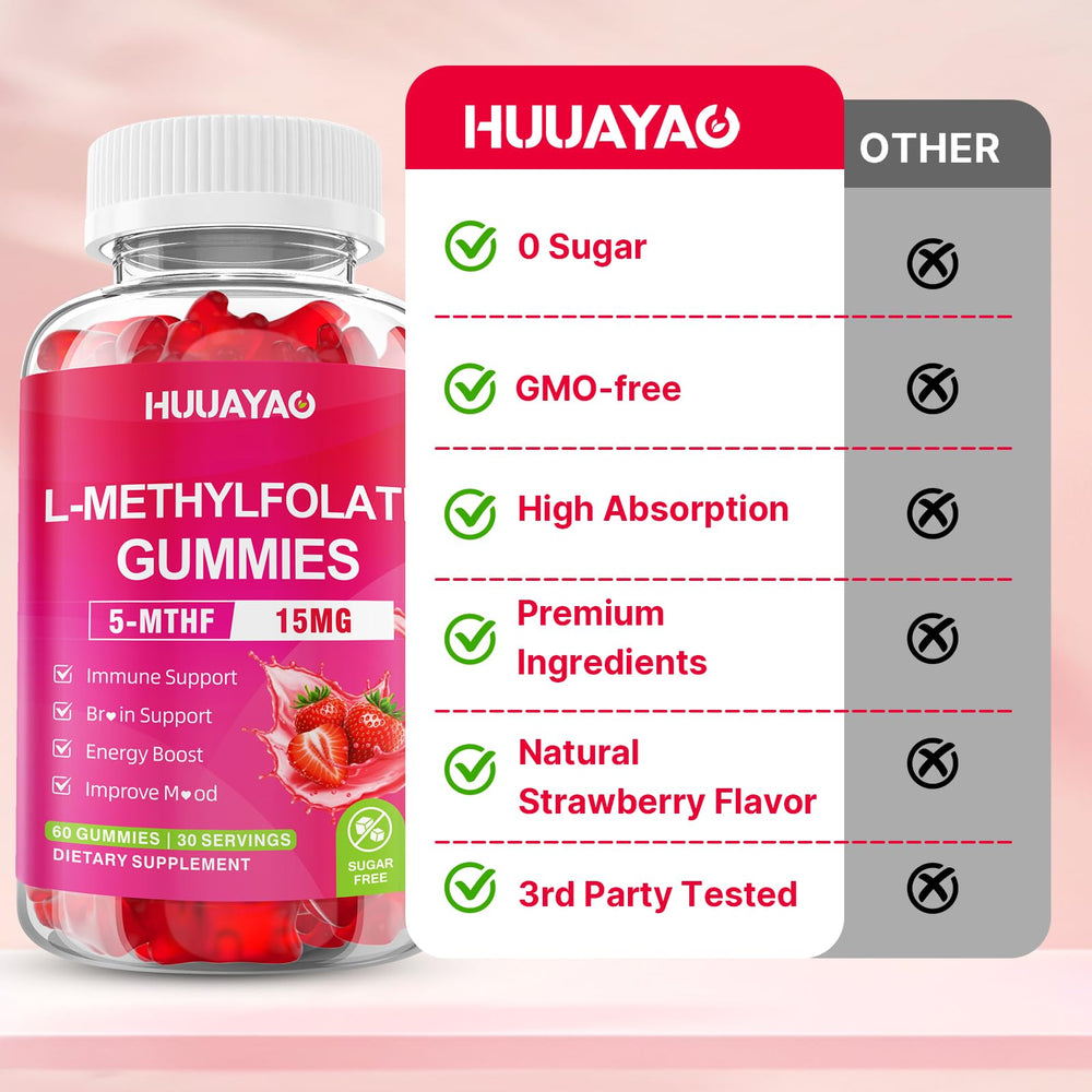 HUUAYAO packaging highlighting non-GMO and gluten-free features