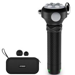 HYAKO Pro Max massager front view shows a compact design for on-the-go relief.