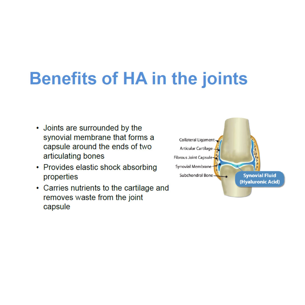 Resveratrol capsules beside HA product suggesting antioxidant support.
