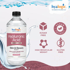 Hyalogic vegan-friendly packaging highlights clean formulation.