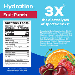 HYDRANT Fruit Punch powder dissolves quickly in water for easy hydration.