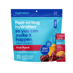 HYDRANT Fruit Punch stick pack ready for daily hydration on the go.