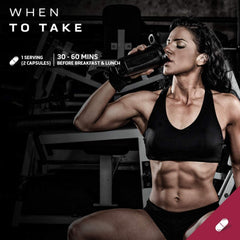 Hydroxycut Hardcore Elite on gym bench ready for training.