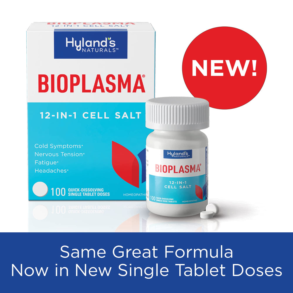 Bioplasma tablets dissolving in mouth for quick, easy relief.