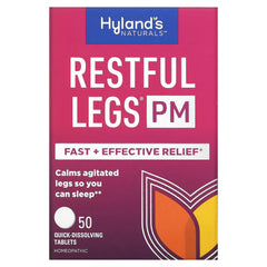 Hyland's Restful Legs bottle front for bedtime routine.