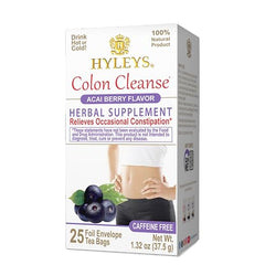 Hyleys Colon Cleanse Acai Berry brewed cup ideal for a caffeine free cleanse moment