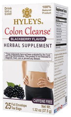Hyleys Colon Cleanse Tea Blackberry box front for daily gut support