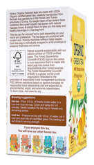 Hyleys Organic Green Tea Manuka Honey Mango label shows clean design and flavor cues.