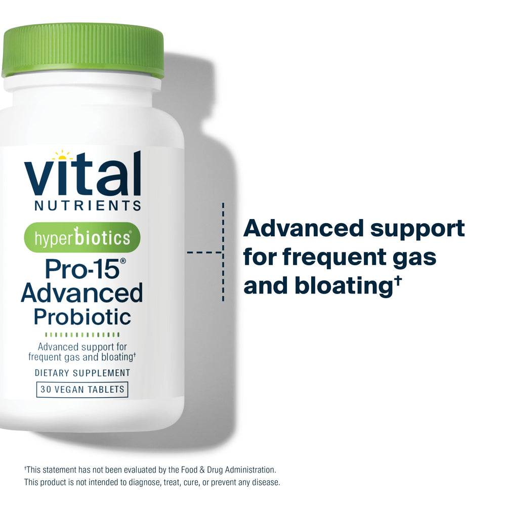 Hyperbiotics Vital Nutrients Pro-15 time-release design graphic for higher survivability.
