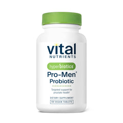 Hyperbiotics Vital Nutrients Pro Men bottle front supports daily gut balance