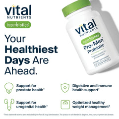 Hyperbiotics Vital Nutrients Pro Men shelf-stable bottle in pantry setup