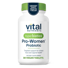 Hyperbiotics Vital Nutrients Pro Women bottle front promoting daily health support