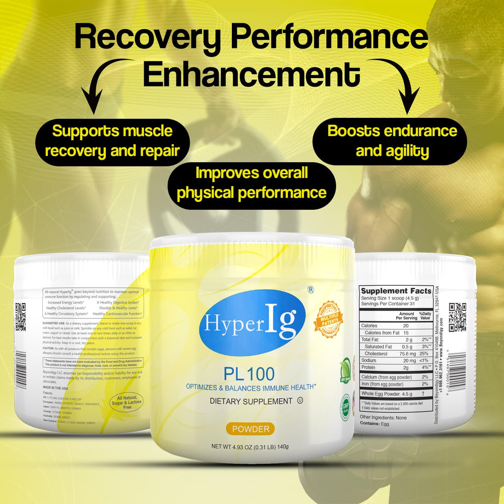 HYPERIG PL-100 gluten-free and caffeine-free formula close-up